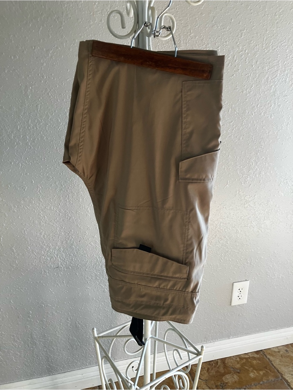 Outdoor Life Mens Tan Belted Cargo Shorts - Casual Utility Trekking